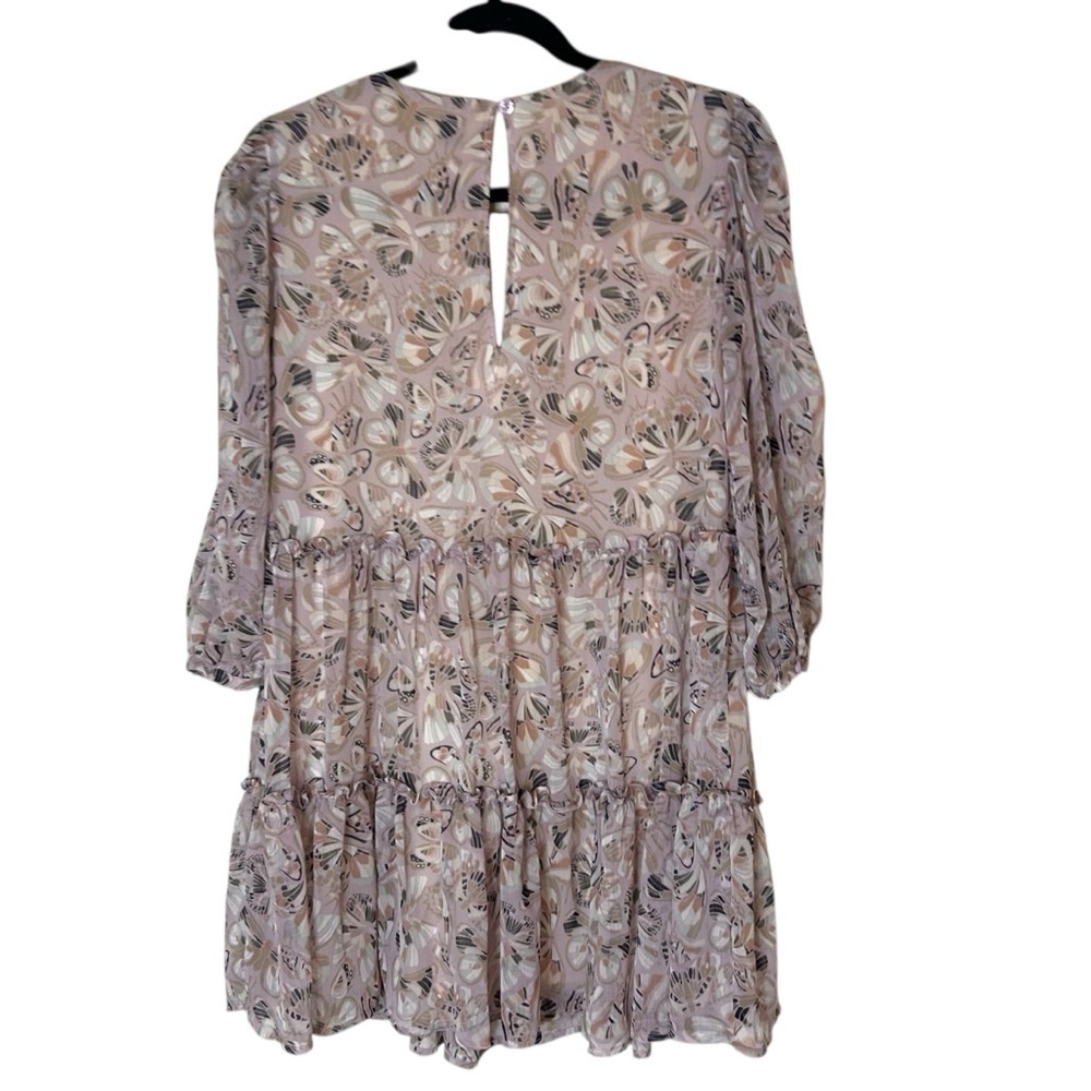 Aritzia Sunday Best Lillian Dress- Butterfly Print Babydoll Dress- Size XS - Picture 7 of 13